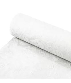 Hvid Sizolace bordløber, 0,3x5 m.
