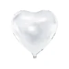 Hvidt hjerte folieballon
