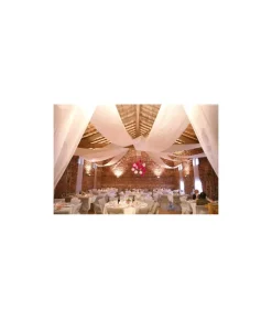 Hvidt loftgardin, 12 m