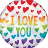 I Love You folieballon, regnbue hjerter