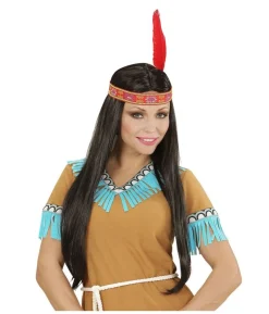 Indianer paryk med bånd