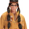 Indianer paryk med pandebånd