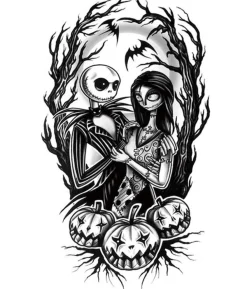 Jack og Sally tatovering