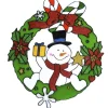 Julekrans vinduesticker