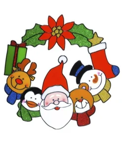 Julekrans vinduesticker
