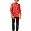 Juleskjorte Doodle Red