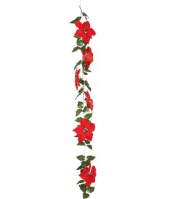 Julestjerne guirlande, store blomster