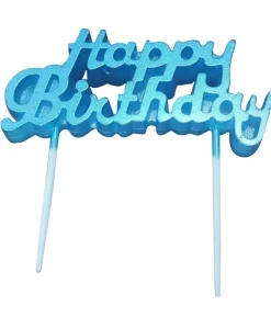 Kagelys Happy Birthday, lyseblåt