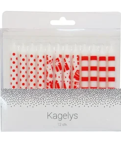 Kagelys med holder, 12 stk