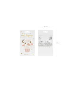 Kagepynt pink stork, 11 cm