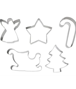 Kageudstikkere med julemotiver, 5 stk