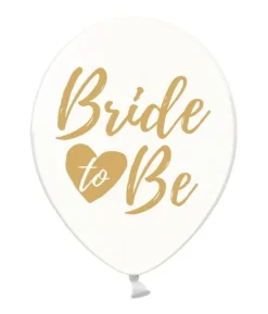 Klare balloner Bride to Be guld