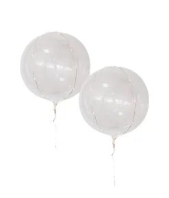 Klare balloner med LED tråd, 2 stk