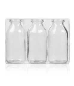 Klare glasflasker, 10,5 cm