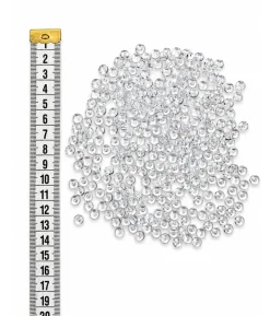 Klar konfetti perler, 7mm
