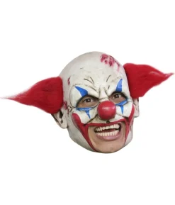 Klovnemaske med rødt hår