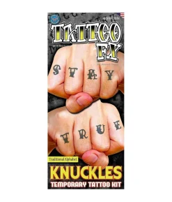 Knuckles alfabet tatoveringer