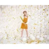 Konfettirør med guld hjerter, 60 cm
