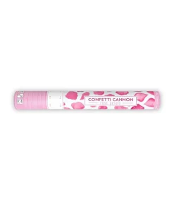 Konfettirør med pink rosenblade, 40 cm
