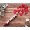Konfettirør med røde rosenblade, 40 cm.