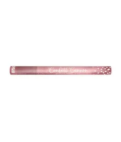 Konfettirør med rose gold hjerter, 60 cm