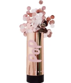 Konfettirør rose gold, 10 cm