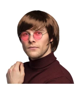 Kort brun paryk John