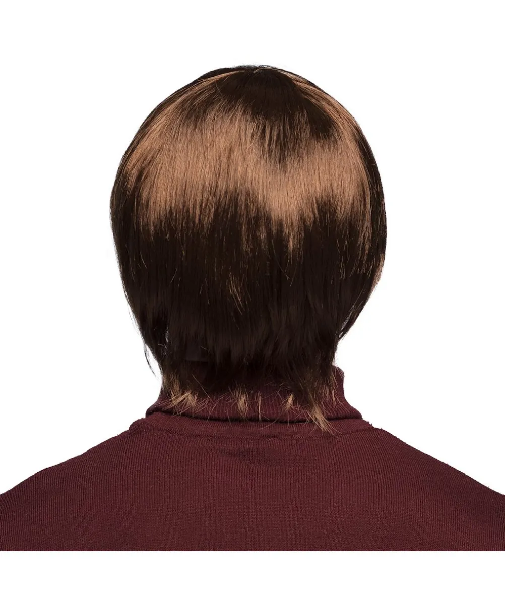 Kort brun paryk John