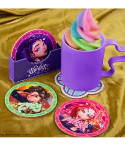 Kpop Demon Hunters coasters, 4 stk