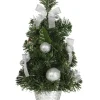 Kunstigt juletræ med sølvpynt, 40 cm