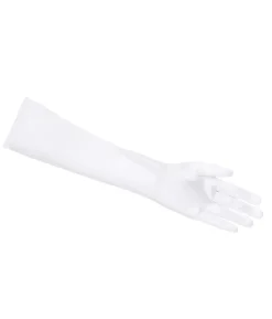 Lange hvide handsker