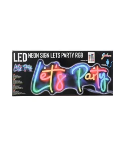 LED Lets Party skilt