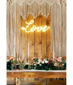 LED neonskilt Love, hvid