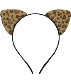 Leopardører på hårbøjle