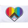 LGBTQ+ hjerte flag 200x300 cm.