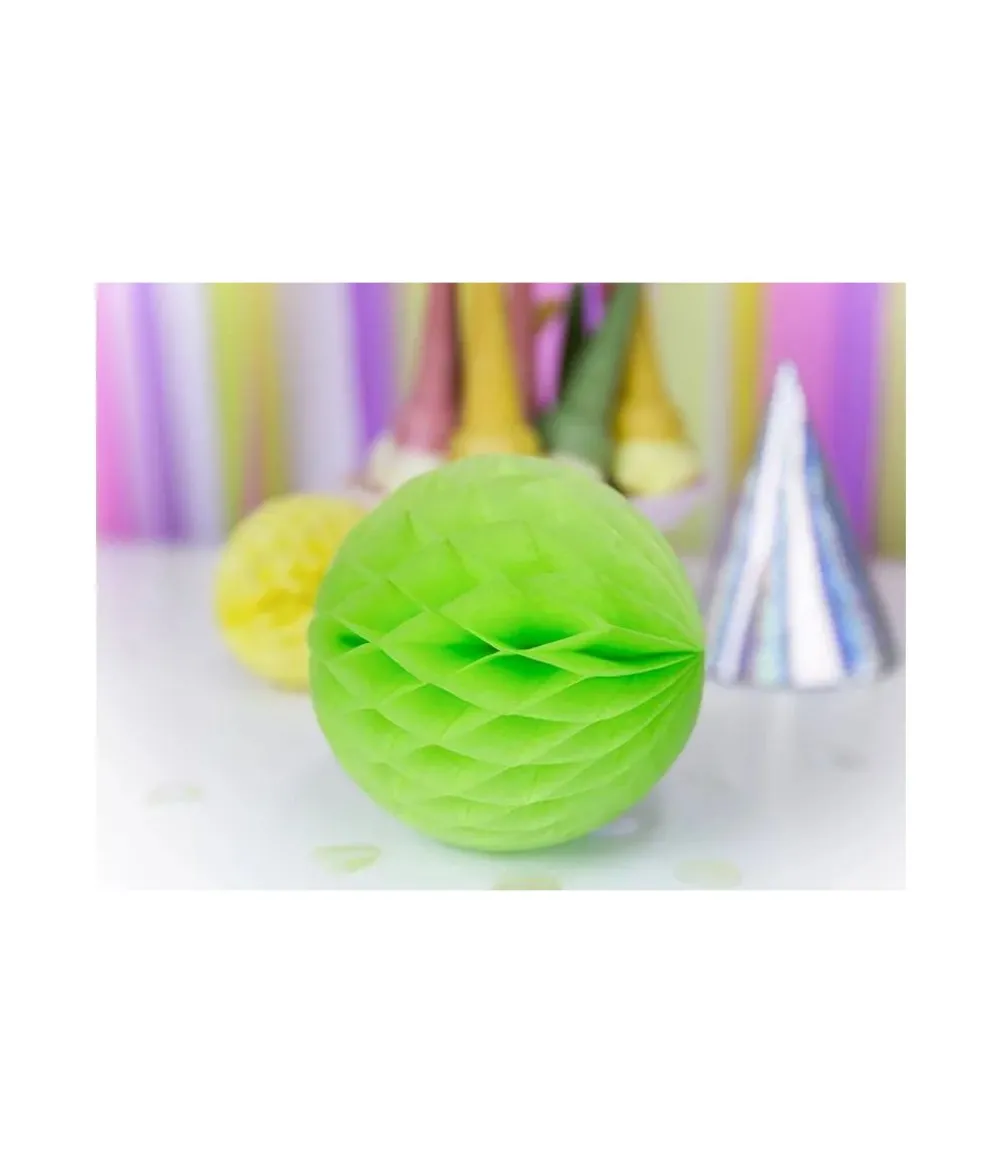 Limegrøn papirvæv kugle, 10 cm
