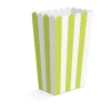 Lime og hvid stribede snack bokse, 8 stk
