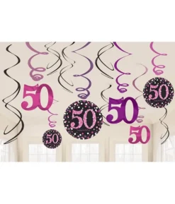 Loftspiraler 50 år Pink Sparkling