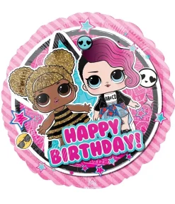 LOL Glam Happy Birthday folieballon, 43 cm