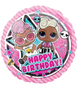 LOL Glam Happy Birthday folieballon, 43 cm