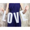 LOVE banner med glimmer