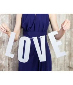 LOVE banner med glimmer