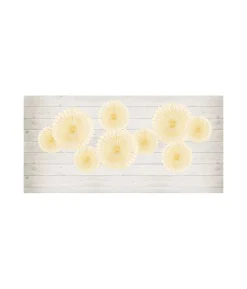 Lys creme rosetter, 3 stk