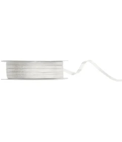 Lys creme satinbånd, 3 mm