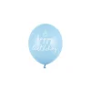 Lyseblå Happy Birthday ballon, 6 stk