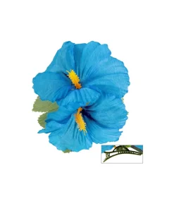 Lyseblå hawaiiblomster med klips