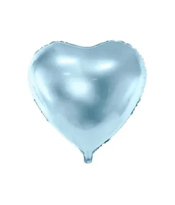 Lyseblå hjerte folieballon