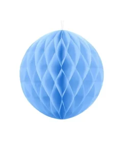Lyseblå papirvæv kugle, 10 cm