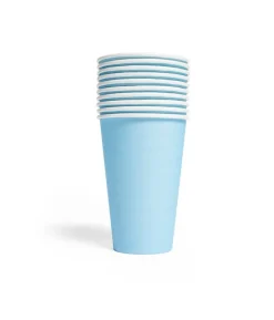Lyseblå papkrus, 350ml 10 stk