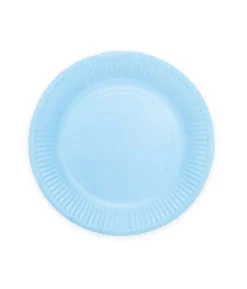 Lyseblå paptallerkner, 18cm 8 stk